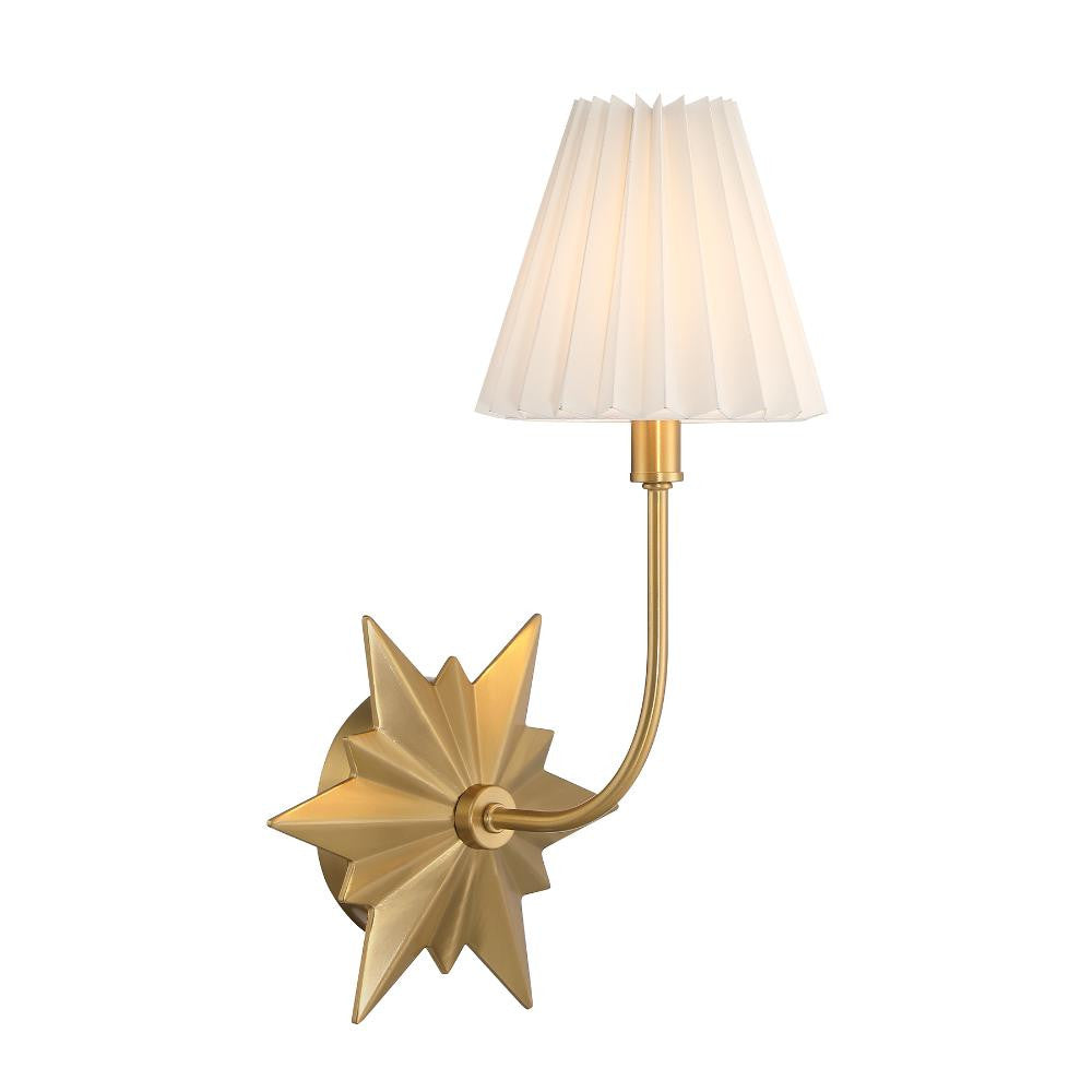 Savoy House Crestwood 1-Light Wall Sconce in Warm Brass 9-4408-1-322