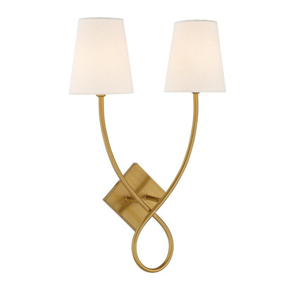 Savoy House Barclay 2-Light Wall Sconce in Warm Brass 9-4928-2-322