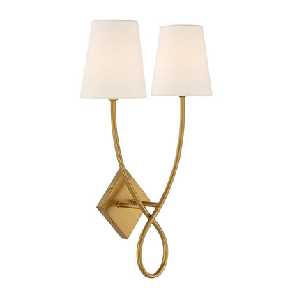 Savoy House Barclay 2-Light Wall Sconce in Warm Brass 9-4928-2-322