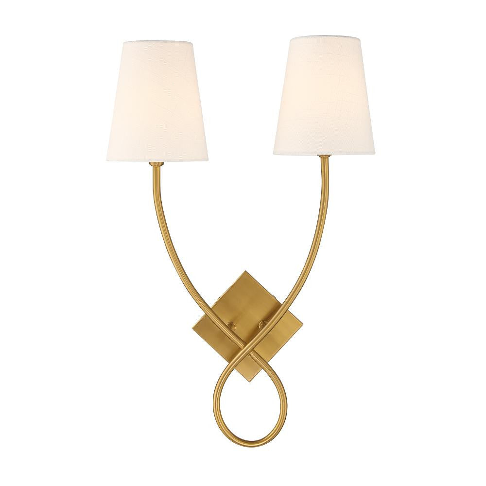 Savoy House Barclay 2-Light Wall Sconce in Warm Brass 9-4928-2-322