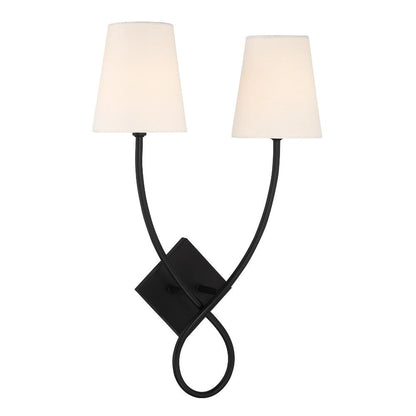 Savoy House Barclay 2-Light Wall Sconce in Matte Black 9-4928-2-89