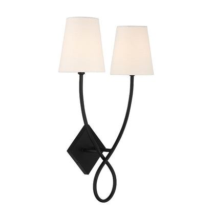 Savoy House Barclay 2-Light Wall Sconce in Matte Black 9-4928-2-89