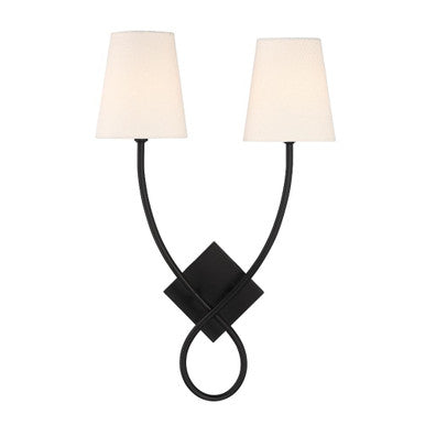 Savoy House Barclay 2-Light Wall Sconce in Matte Black 9-4928-2-89