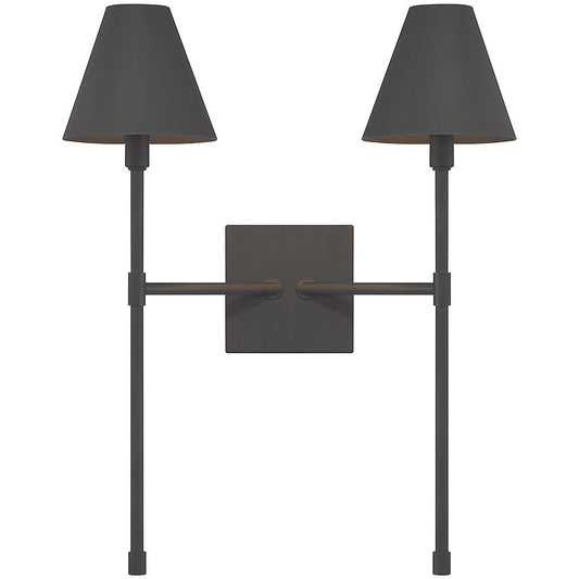 Savoy House Jefferson 2-Light Wall Sconce in Matte Black 9-5202-2-89