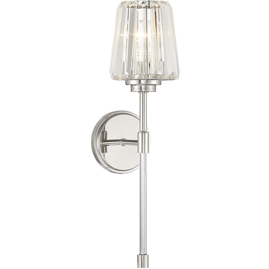 Savoy House Garnet 1-Light Wall Sconce in Polished Nickel 9-6001-1-109