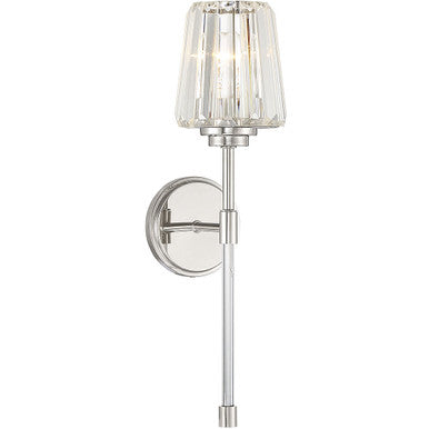 Savoy House Garnet 1-Light Wall Sconce in Polished Nickel 9-6001-1-109