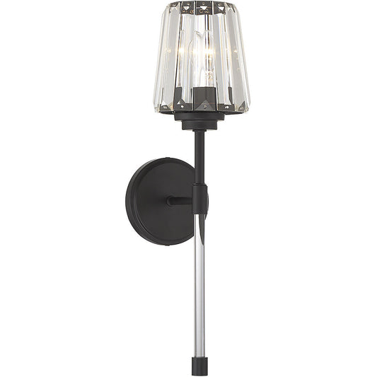 Savoy House Garnet 1-Light Wall Sconce in Matte Black 9-6001-1-89