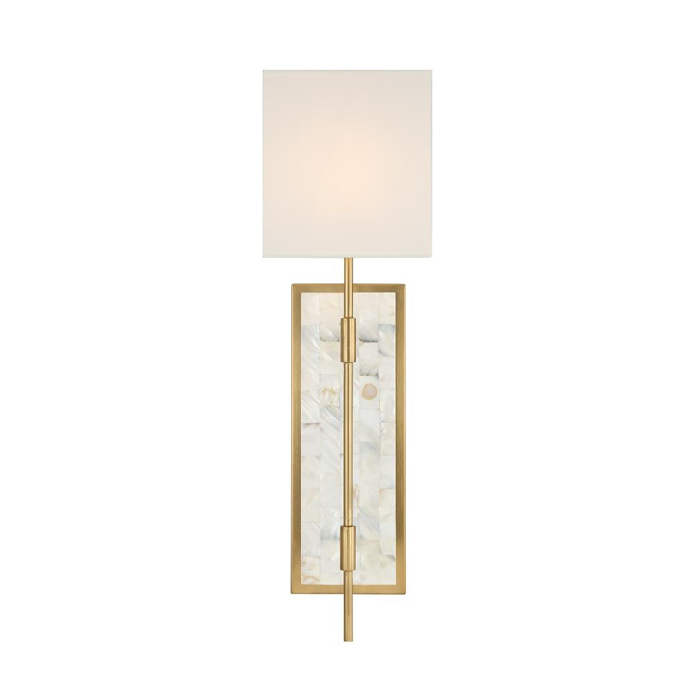 Savoy House Eastover 1-Light Wall Sconce in Warm Brass 9-6512-1-322