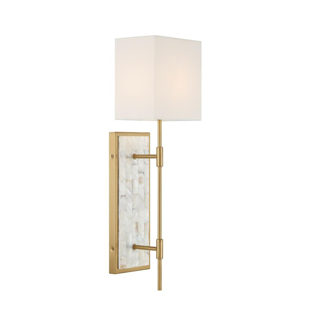 Savoy House Eastover 1-Light Wall Sconce in Warm Brass 9-6512-1-322