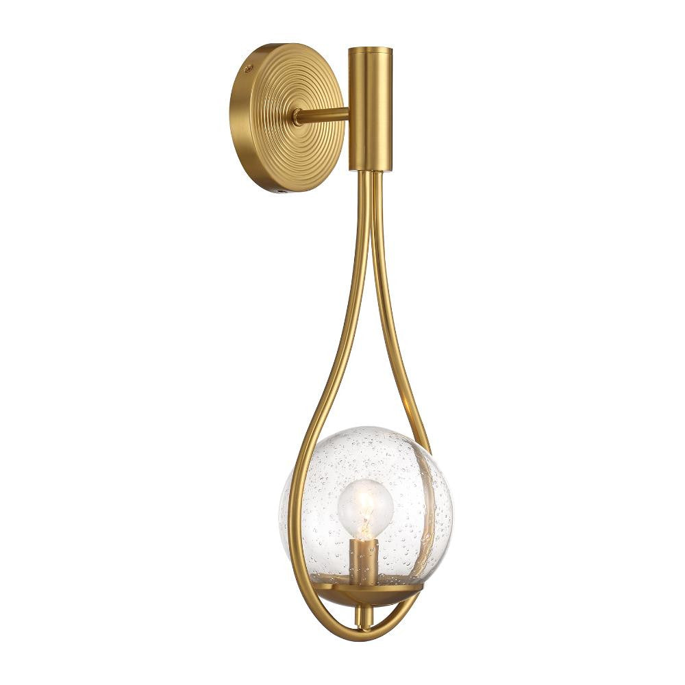 Savoy House Encino 1-Light Wall Sconce in Warm Brass 9-7193-1-322