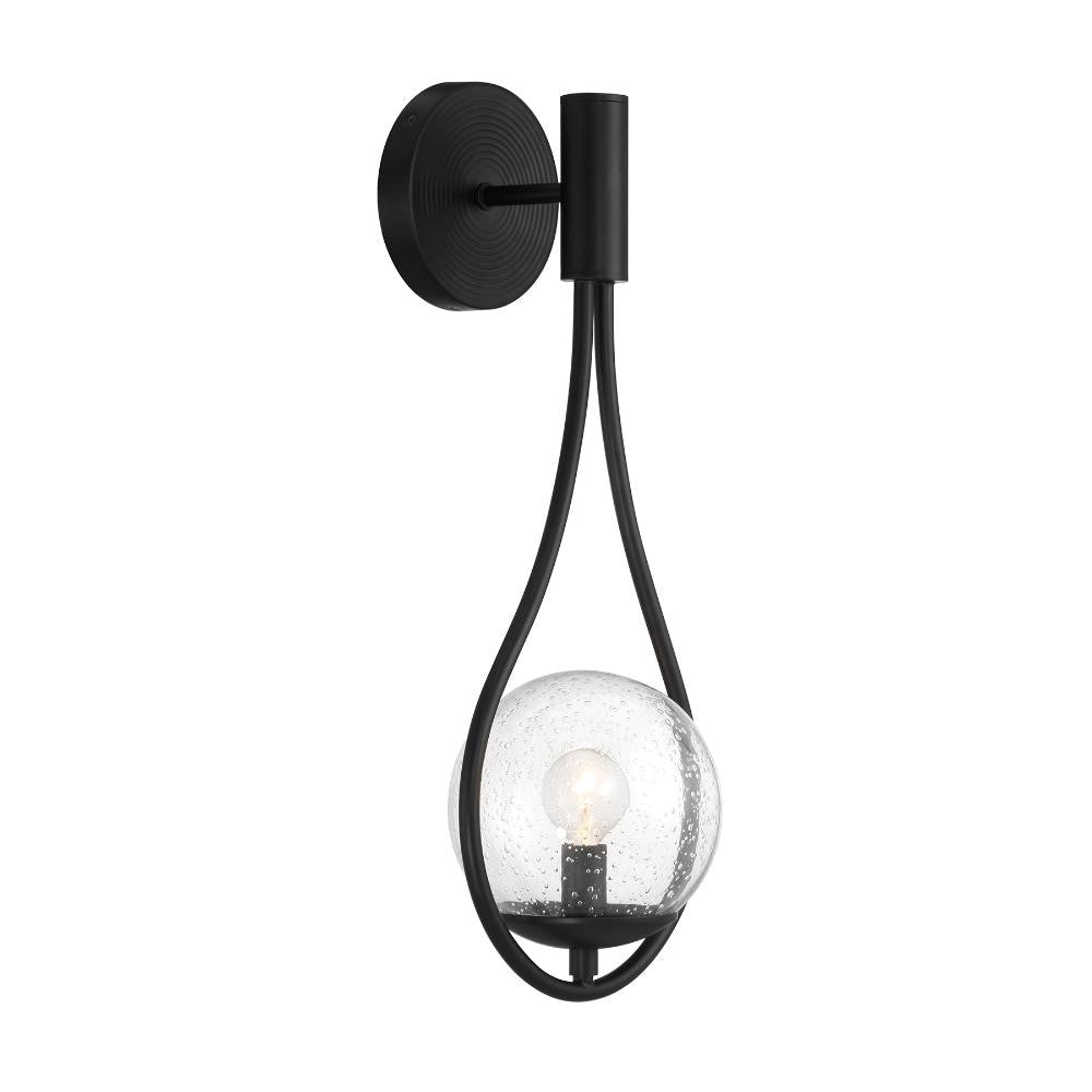 Savoy House Encino 1-Light Wall Sconce in Matte Black 9-7193-1-89