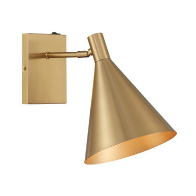 Savoy House Pharos 1-Light Adjustable Wall Sconce in Noble Brass by Breegan Jane 9-8002CP-1-127