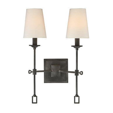 Savoy House Lorainne 2-Light Wall Sconce in Oxidized Black 9-9004-2-88