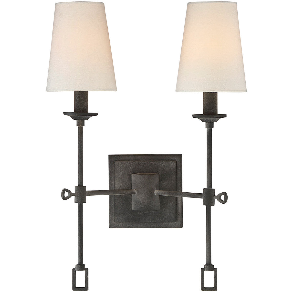 Savoy House Lorainne 2 Light Sconce in Oxidized Black 9-9004-2-88