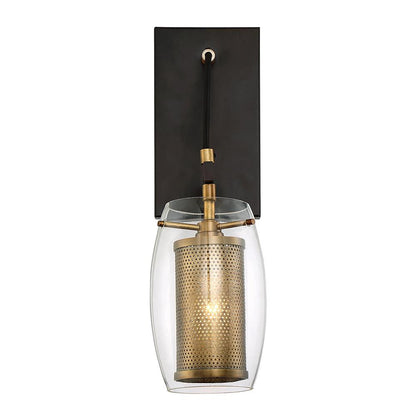 Savoy House Dunbar 1-Light Wall Sconce in Warm Brass with Bronze Accents 9-9065-1-95