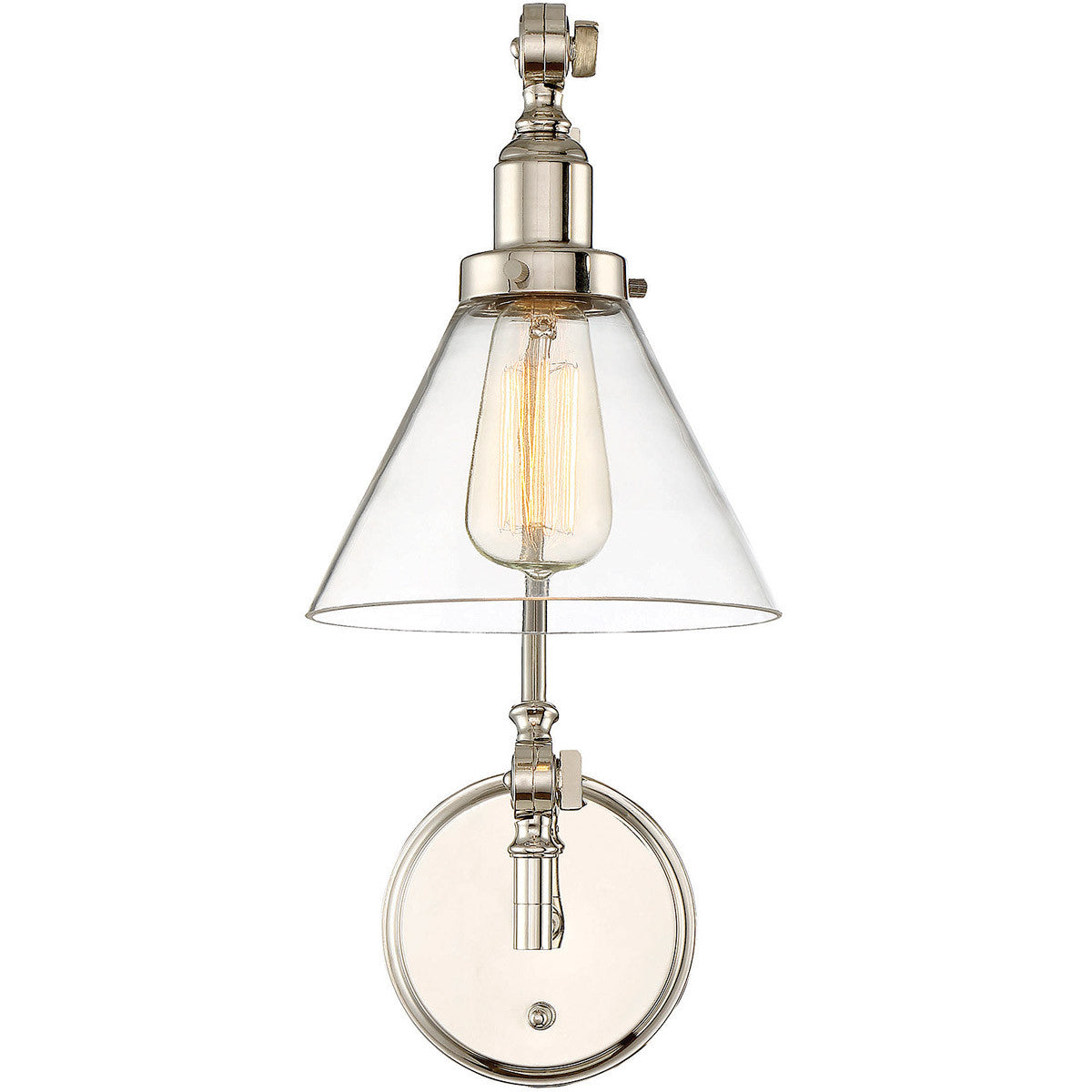 Savoy House Drake 1 Light Adjustable Sconce in Polished Nickel 9-9131CP-1-109