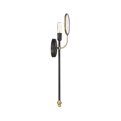 Savoy House Oberyn 1-Light Wall Sconce in Vintage Black with Warm Brass 9-9157-1-51