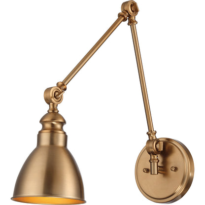 Savoy House Dakota 1 Light Adjustable Sconce in Warm Brass 9-960-1-322