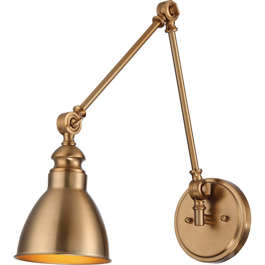 Savoy House Dakota 1 Light Adjustable Sconce in Warm Brass 9-960-1-322