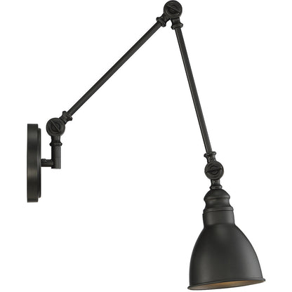 Savoy House Dakota 1-Light Adjustable Wall Sconce in Matte Black 9-960-1-89