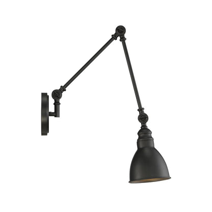 Savoy House Dakota 1-Light Adjustable Wall Sconce in Matte Black 9-960-1-89