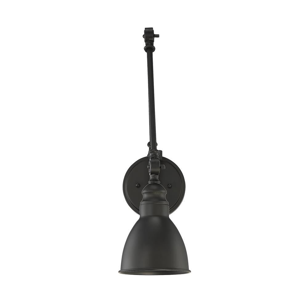 Savoy House Dakota 1-Light Adjustable Wall Sconce in Matte Black 9-960-1-89