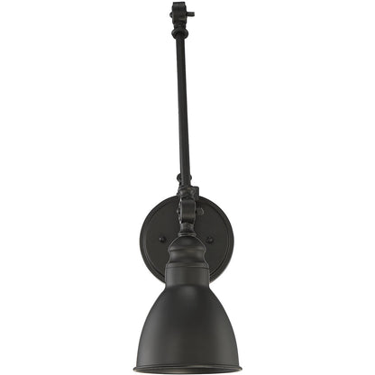 Savoy House Dakota 1-Light Adjustable Wall Sconce in Matte Black 9-960-1-89