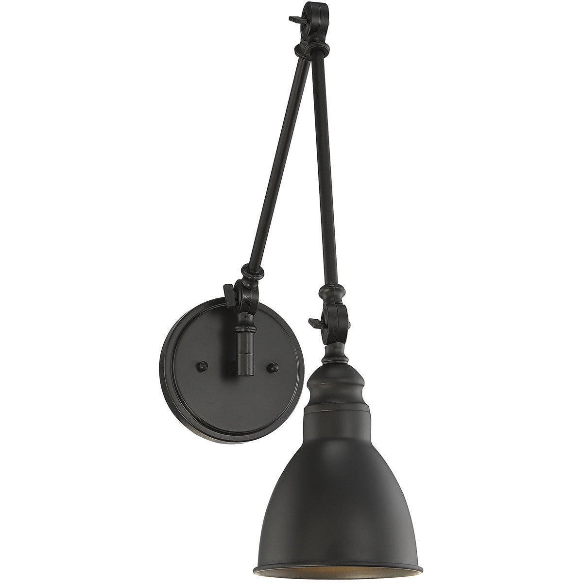 Savoy House Dakota 1 Light Matte Black Wall Sconce in Matte Black 9-960-1-89