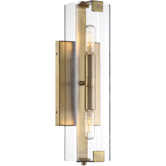 Savoy House Winfield 2 Light Wall Sconce in Warm Brass 9-9771-2-322