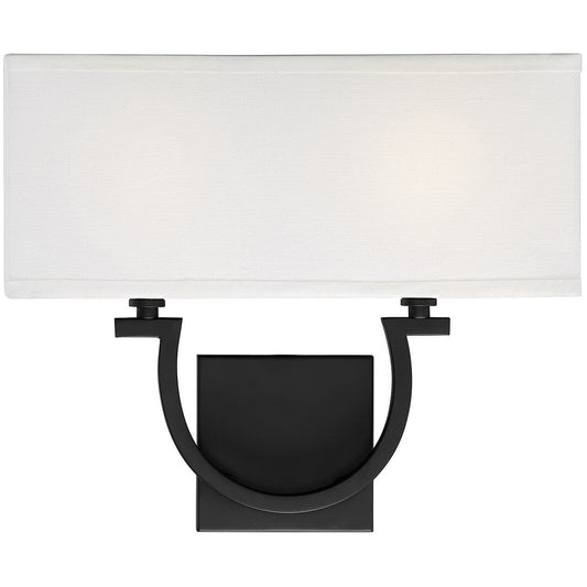 Savoy House Rhodes 2 Light 
Matte Black Sconce in 
Matte Black 9-998-2-89