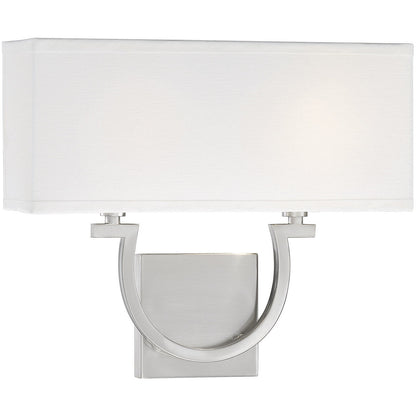 Savoy House Rhodes 2-Light Wall Sconce in Satin Nickel 9-998-2-SN