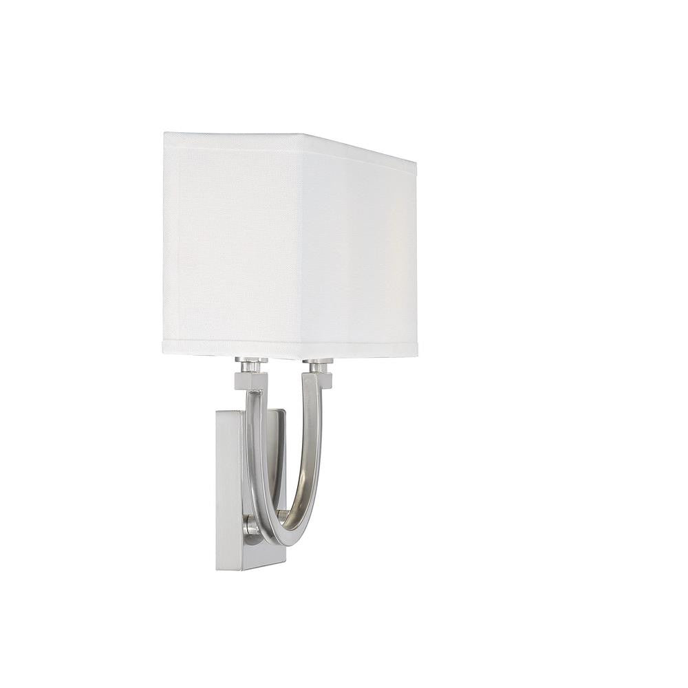 Savoy House Rhodes 2-Light Wall Sconce in Satin Nickel 9-998-2-SN