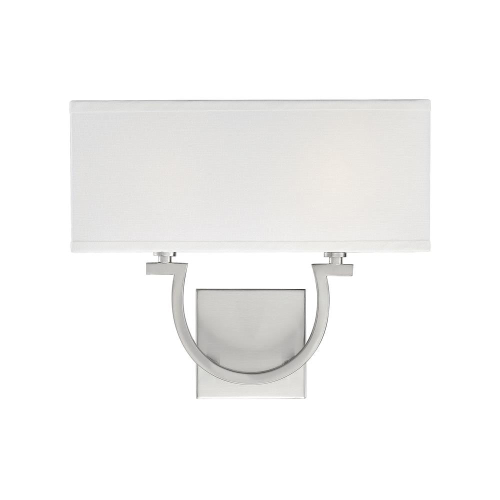 Savoy House Rhodes 2-Light Wall Sconce in Satin Nickel 9-998-2-SN