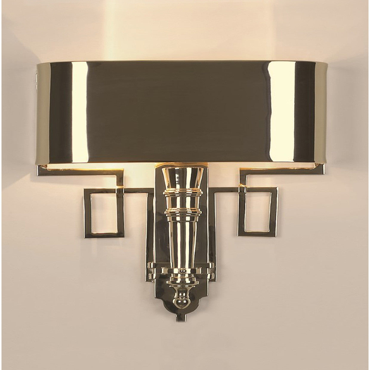 Global Views Torch Sconce Nickel HW with Shade 9.90650-HW