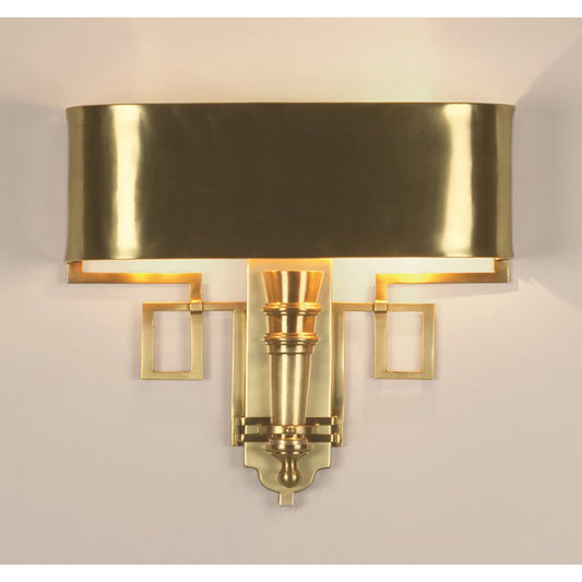 Global Views Torch Sconce Antique Brass with Shade HW 9.90651-HW