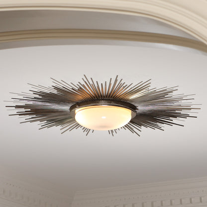 Global Views Sunburst Light Fixture in Nickel 9.91412