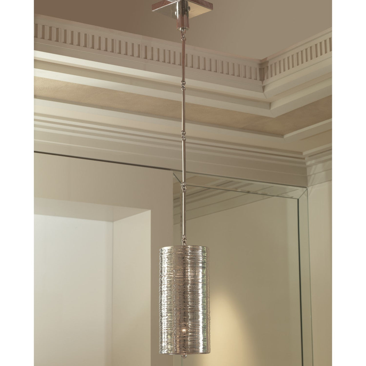 Global Views Coil Single Pendant in Nickel 9.91810