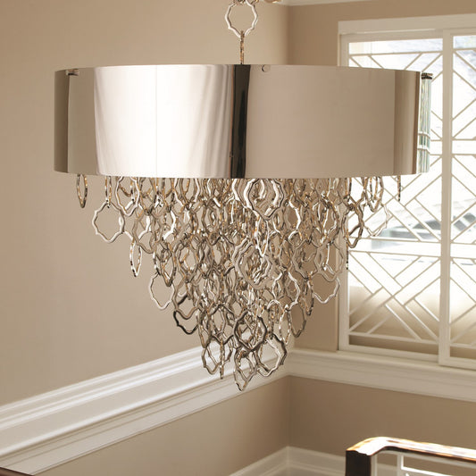 Global Views Chain Pendant Chandelier Nickel 9.92086