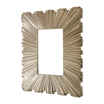 Global Views Linen Fold Mirror Silver Small 9.92168