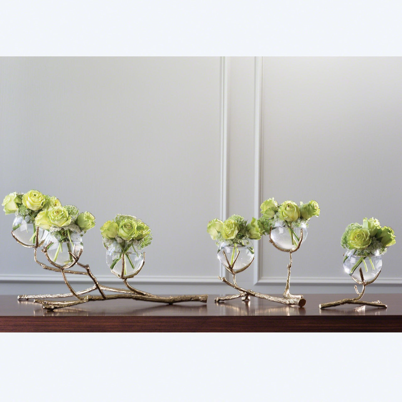 Global Views Twig Vase Holder Brass 9.92656