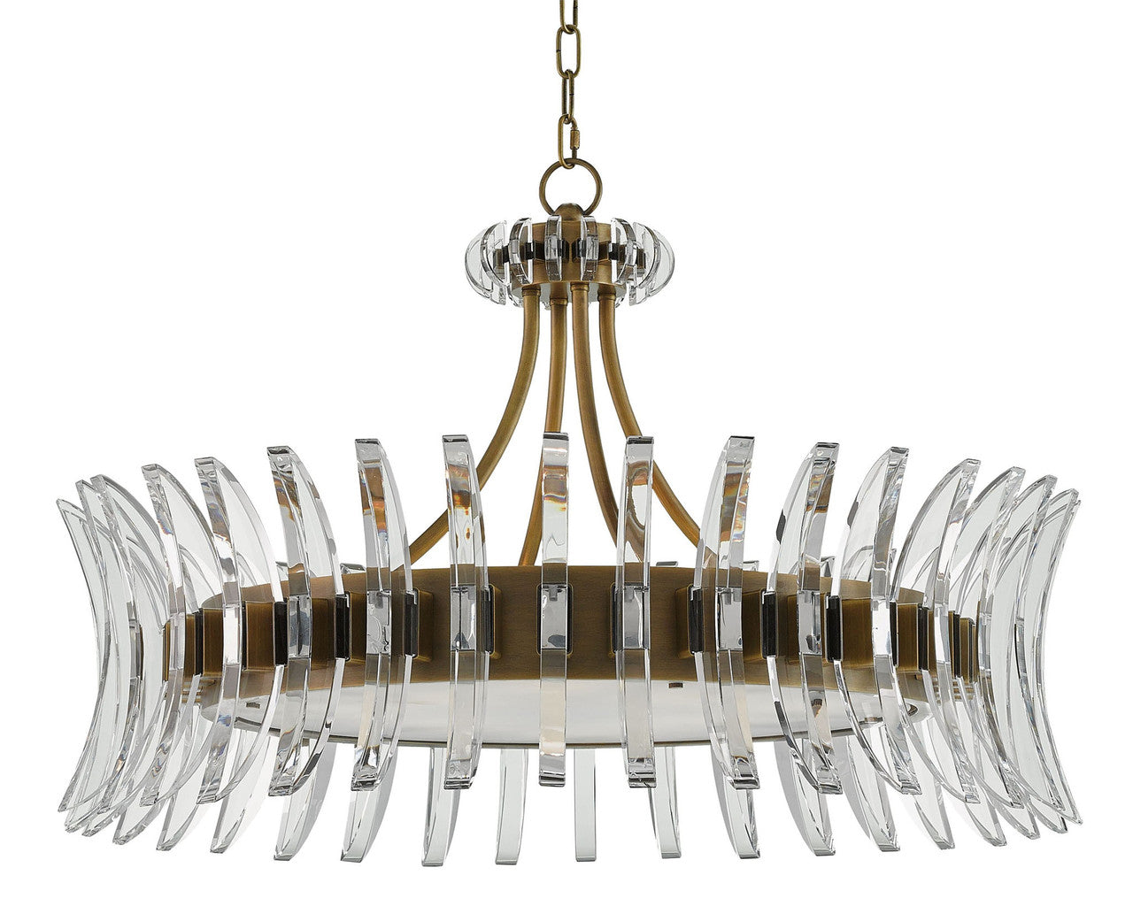 Currey & Co. Coquette Brass Chandelier 9000-0014