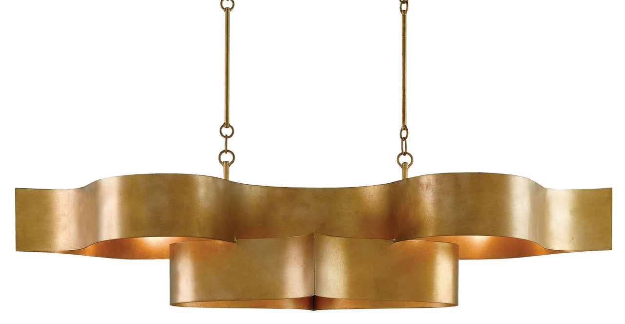 Currey & Co. Grand Lotus Gold Oval Chandelier 9000-0046