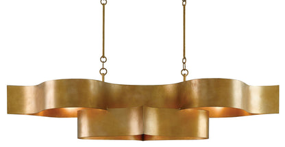 Currey & Co. Grand Lotus Gold Oval Chandelier 9000-0046