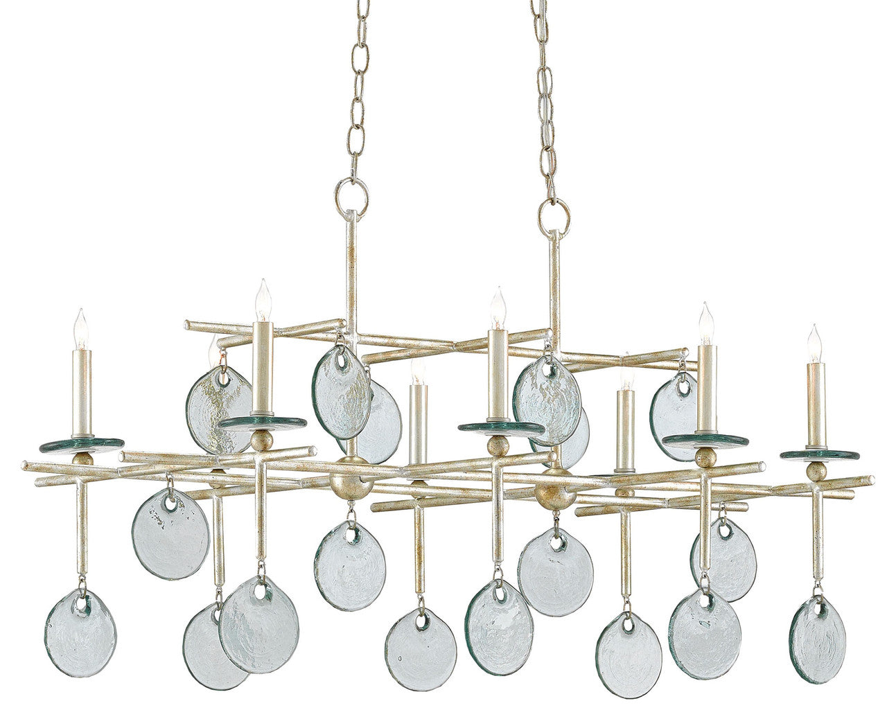 Currey & Co. Sethos Silver Rectangular Chandelier 9000-0060