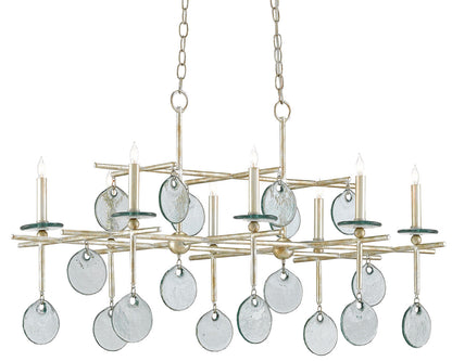 Currey & Co. Sethos Silver Rectangular Chandelier 9000-0060