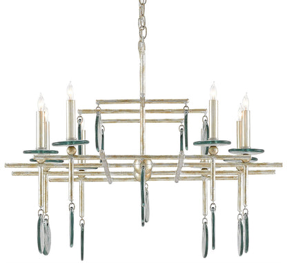 Currey & Co. Sethos Silver Rectangular Chandelier 9000-0060