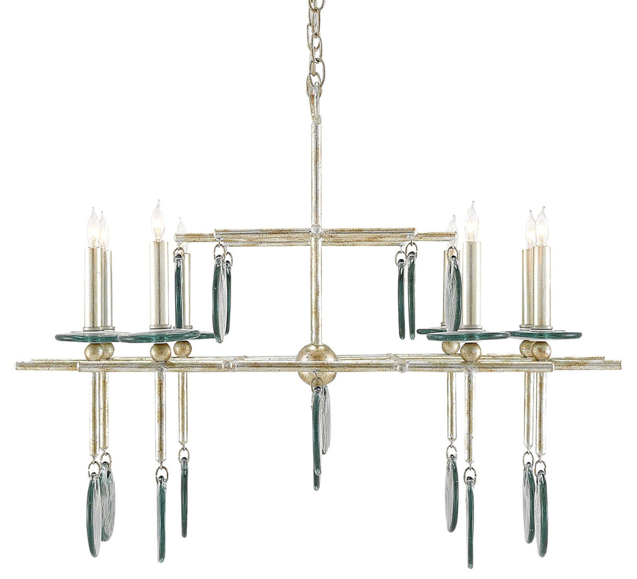 Currey & Co. Sethos Silver Rectangular Chandelier 9000-0060