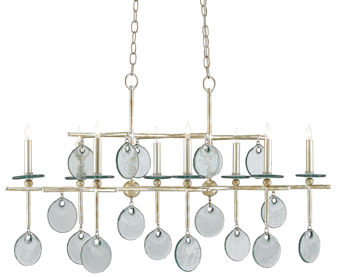 Currey & Co. Sethos Silver Rectangular Chandelier 9000-0060