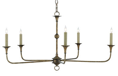 Currey & Co. Nottaway Small Bronze Chandelier 9000-0143