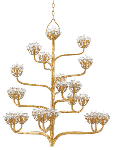 Currey & Co. Agave Americana Gold Chandelier 9000-0157